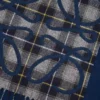 Anagram-scarf i silke och kashmir Marinblå/Antracit/Marinblå