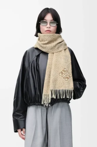 Anagram-scarf i ull och kashmir Beige
