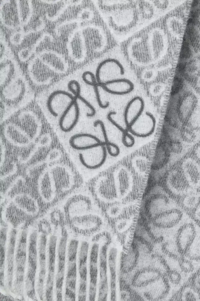 Anagram-scarf i ull och kashmir Grå Anagram-scarf i ull och kashmir Grå