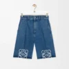 Anagram-shorts i denim Jeans Blå