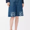 Anagram-shorts i denim Jeans Blå