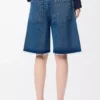 Anagram-shorts i denim Jeans Blå