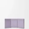 Anagram trefaldig plånbok i kalvskinn med kornig struktur Dirty Mauve