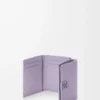 Anagram trefaldig plånbok i kalvskinn med kornig struktur Dirty Mauve
