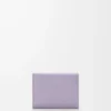 Anagram trefaldig plånbok i kalvskinn med kornig struktur Dirty Mauve