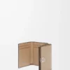 Anagram trefaldig plånbok i kalvskinn med kornig struktur Sand