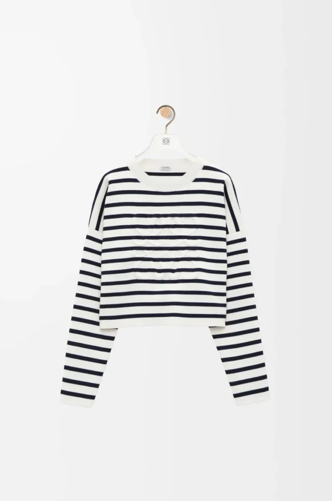Anagram-tröja i ull Off-white/Navy Anagram-tröja i ull Off-white/Navy