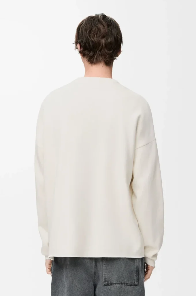 Anagram-tröja med ficka i bomullsblandning Beige/grå Anagram-tröja med ficka i bomullsblandning Beige/grå