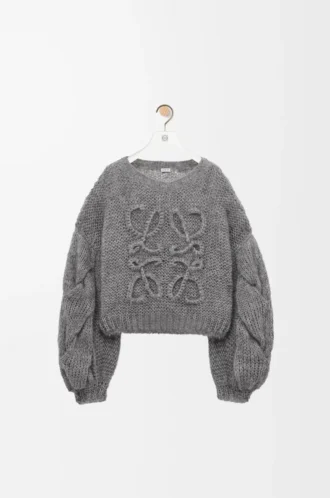 Anagramtröja i mohair Grå melange