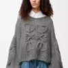 Anagramtröja i mohair Grå melange Anagramtröja i mohair Grå melange