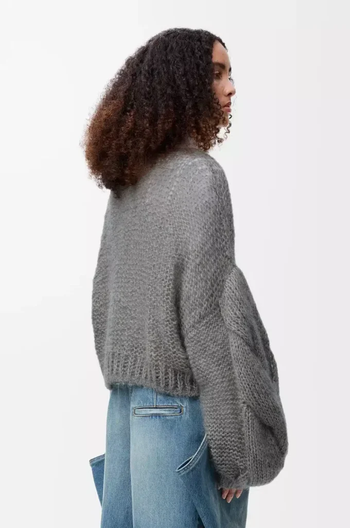Anagramtröja i mohair Grå melange Anagramtröja i mohair Grå melange