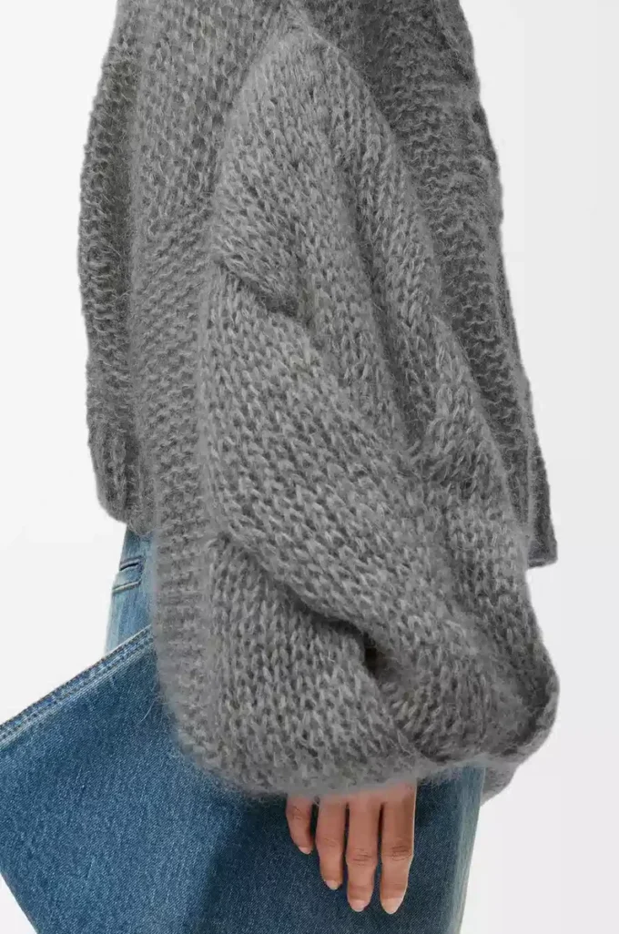 Anagramtröja i mohair Grå melange Anagramtröja i mohair Grå melange