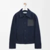 Arbetsjacka i denim Indigoblå