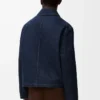 Arbetsjacka i denim Indigoblå