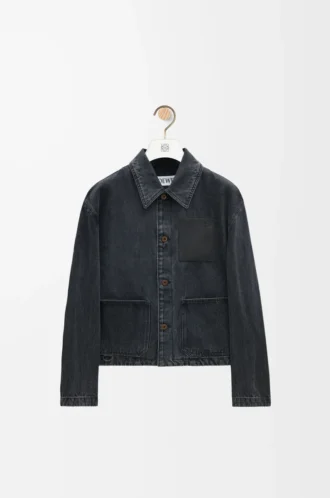 Arbetsjacka i denim Svart