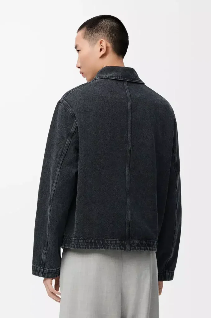 Arbetsjacka i denim Svart