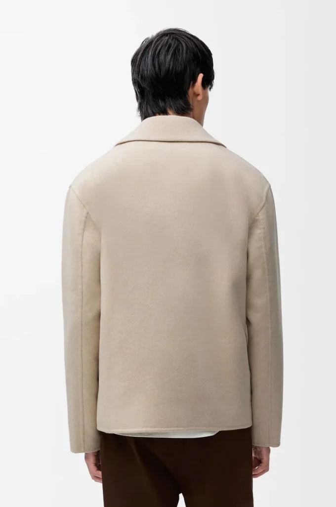 Arbetsjacka i ull och kashmir Ljusbeige melange Arbetsjacka i ull och kashmir Ljusbeige melange
