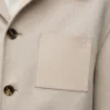 Arbetsjacka i ull och kashmir Ljusbeige melange Arbetsjacka i ull och kashmir Ljusbeige melange