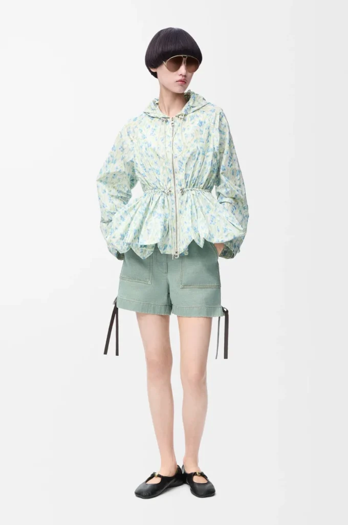 Arbetsshorts i denim Khaki Green Arbetsshorts i denim Khaki Green