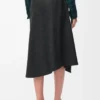 Asymmetrisk kjol i ull och kashmir Charcoal Melange Asymmetrisk kjol i ull och kashmir Charcoal Melange