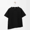 Asymmetrisk T-shirt i bomullsblandning Svart