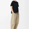 Asymmetrisk T-shirt i bomullsblandning Svart