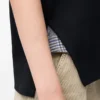Asymmetrisk T-shirt i bomullsblandning Svart