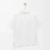 Asymmetrisk T-shirt i bomullsblandning Vit Asymmetrisk T-shirt i bomullsblandning Vit