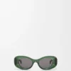 Avfasade ovala Maxi Anagram-solglasögon Dark Green Avfasade ovala Maxi Anagram-solglasögon Dark Green