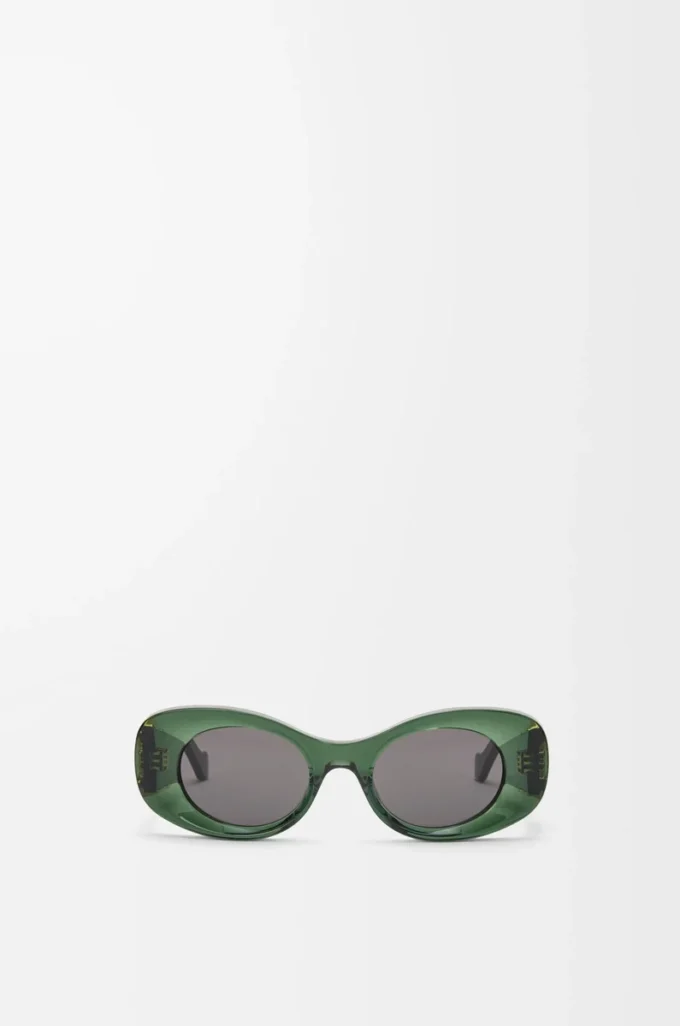 Avfasade ovala Maxi Anagram-solglasögon Dark Green Avfasade ovala Maxi Anagram-solglasögon Dark Green