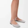 Ballerinaskor med ankelrem i dekorerat nät Transparent Ballerinaskor med ankelrem i dekorerat nät Transparent