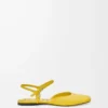 Ballerinaskor med ankelrem i lammskinn Dandelion Ballerinaskor med ankelrem i lammskinn Dandelion