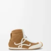 Ballet Runner 2.0 hög modell i mocka och shearling Tan/vit Ballet Runner 2.0 hög modell i mocka och shearling Tan/vit
