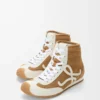 Ballet Runner 2.0 hög modell i mocka och shearling Tan/vit Ballet Runner 2.0 hög modell i mocka och shearling Tan/vit