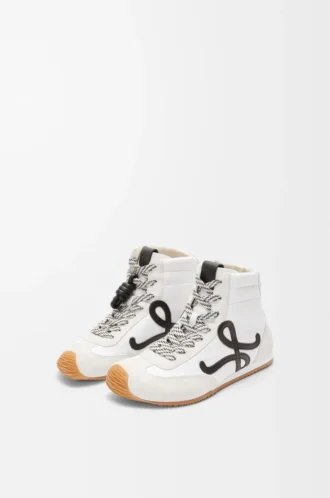 Ballet Runner 2.0 högskor i nylon och kalvskinn Vit/Svart