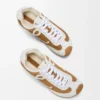 Ballet Runner 2.0 i mocka och shearling Tan/Vit