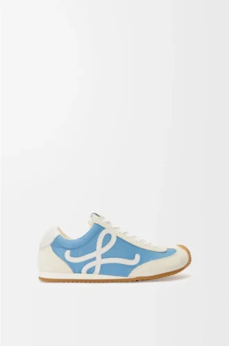 Ballet Runner 2.0 i nylon och kalvskinn Blå/Vit/Mjukvit