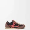 Ballet Runner 2.0 i nylon och kalvskinn Choklad/Korall/Gul Ballet Runner 2.0 i nylon och kalvskinn Choklad/Korall/Gul