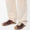 Ballet Runner 2.0 i nylon och kalvskinn Choklad/Korall/Gul