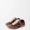 Ballet Runner 2.0 i nylon och kalvskinn Choklad/Korall/Gul