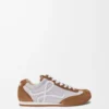 Ballet Runner 2.0 i nylon och kalvskinn Grå/Vit/Beige Ballet Runner 2.0 i nylon och kalvskinn Grå/Vit/Beige