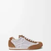 Ballet Runner 2.0 i nylon och kalvskinn Grå/Vit/Tan