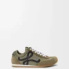 Ballet Runner 2.0 i nylon och kalvskinn Ljus khaki/svart/vit