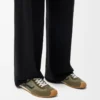 Ballet Runner 2.0 i nylon och kalvskinn Ljus khaki/svart/vit