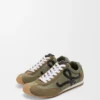 Ballet Runner 2.0 i nylon och kalvskinn Ljus khaki/svart/vit