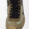 Ballet Runner 2.0 i nylon och kalvskinn Ljus khaki/svart/vit