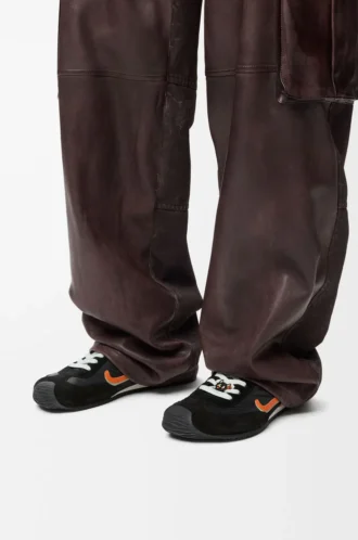 Ballet Runner 2.0 i nylon och kalvskinn Svart/orange/ljusgrön