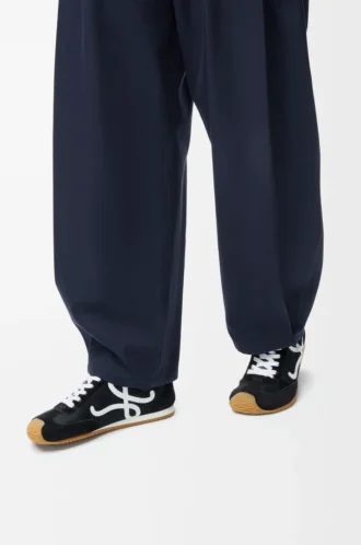 Ballet Runner 2.0 i nylon och kalvskinn Svart/Vit