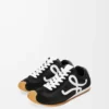 Ballet Runner 2.0 i nylon och kalvskinn Svart/Vit Ballet Runner 2.0 i nylon och kalvskinn Svart/Vit
