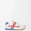 Ballet Runner 2.0 i nylon och kalvskinn Vit/Röd/Blå Ballet Runner 2.0 i nylon och kalvskinn Vit/Röd/Blå